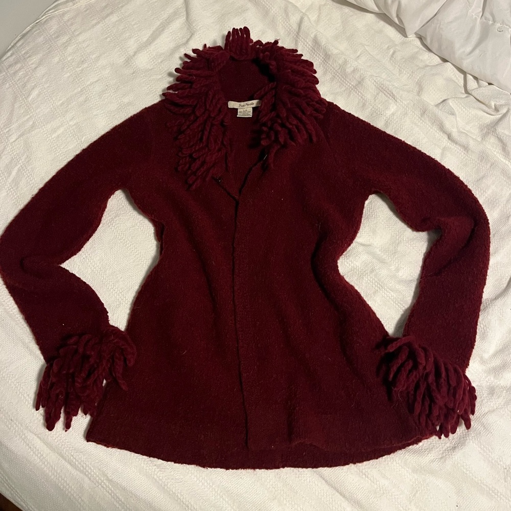 Beautiful vintage free people red sweater